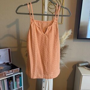 Peach Lace Women's Top